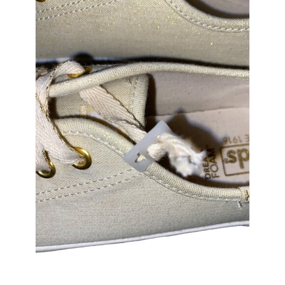 Keds Sneakers Womens 9 Used Cream Gold Shimmer Excellent Used Condition - Picture 8 of 11